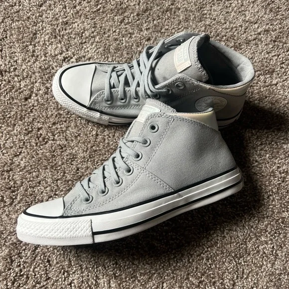 Brand New Converse Light Gray High-Tops - Picture 3 of 7